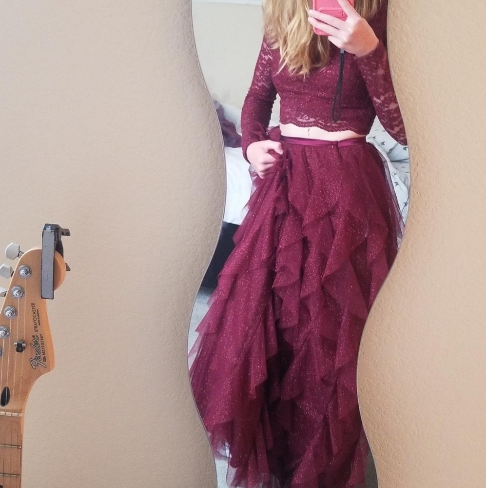 2 piece prom dress